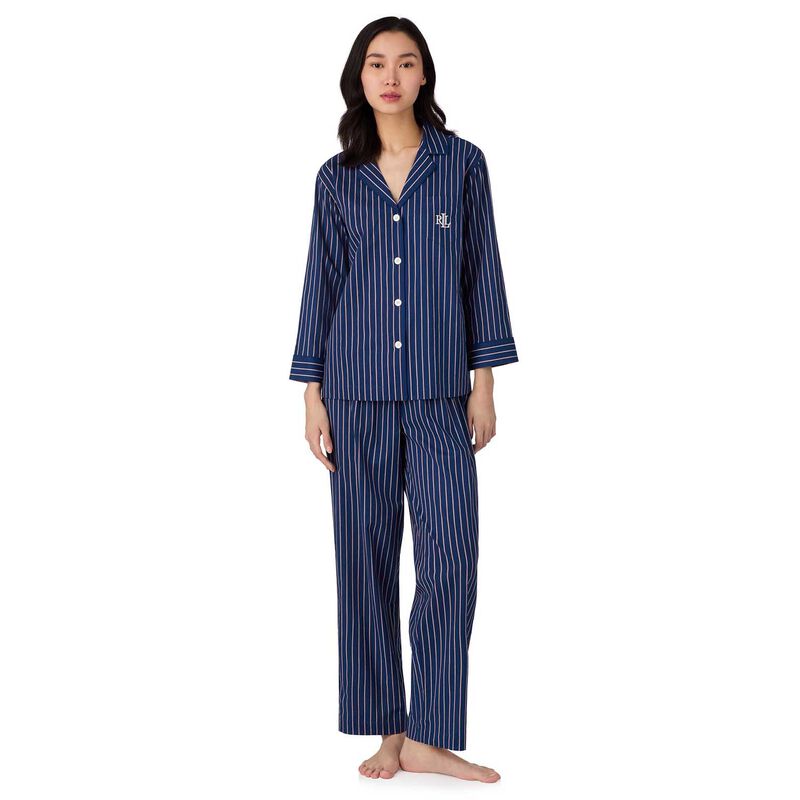 Lauren Ralph Lauren Cotton Lawn 3/4 Sleeve Notch Collar Pajama image number 0